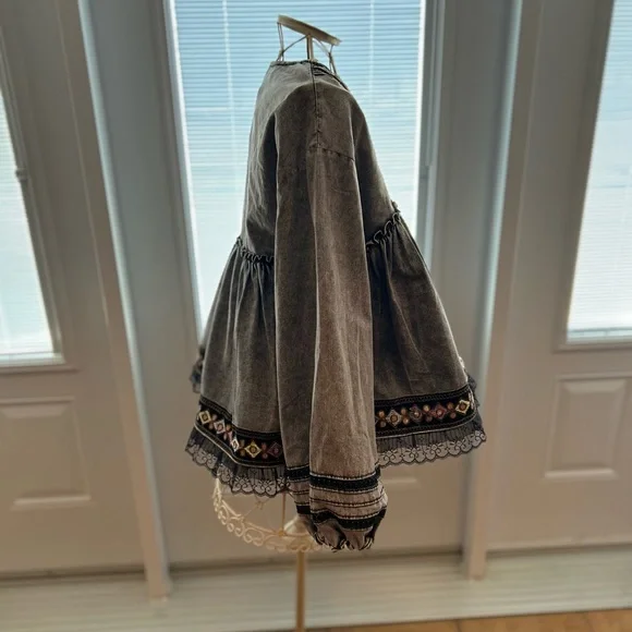 Free people blouse baby doll size large UNIQUE 😉 - Picture 4 of 16